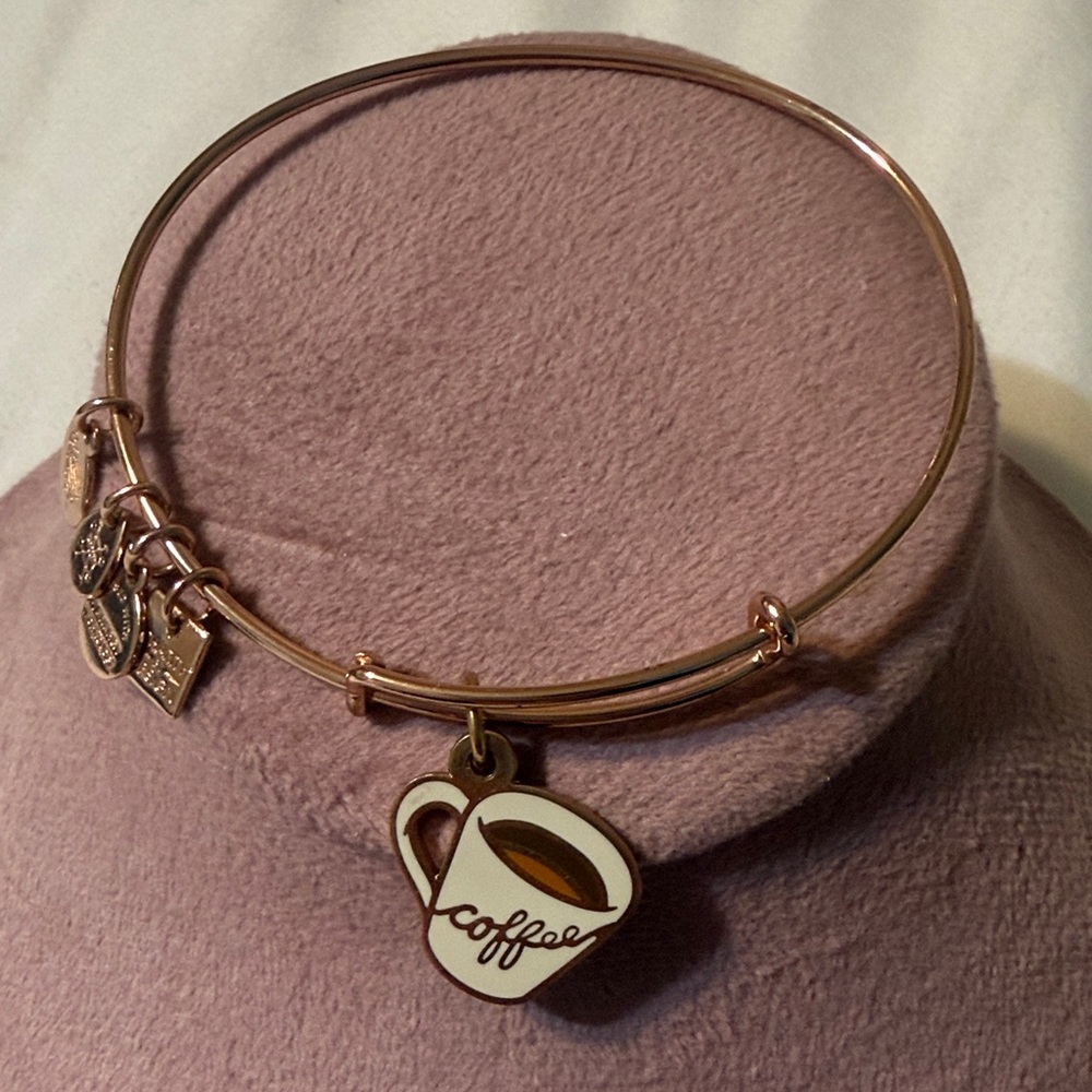Alex & Ani Coffee Charm Bangle